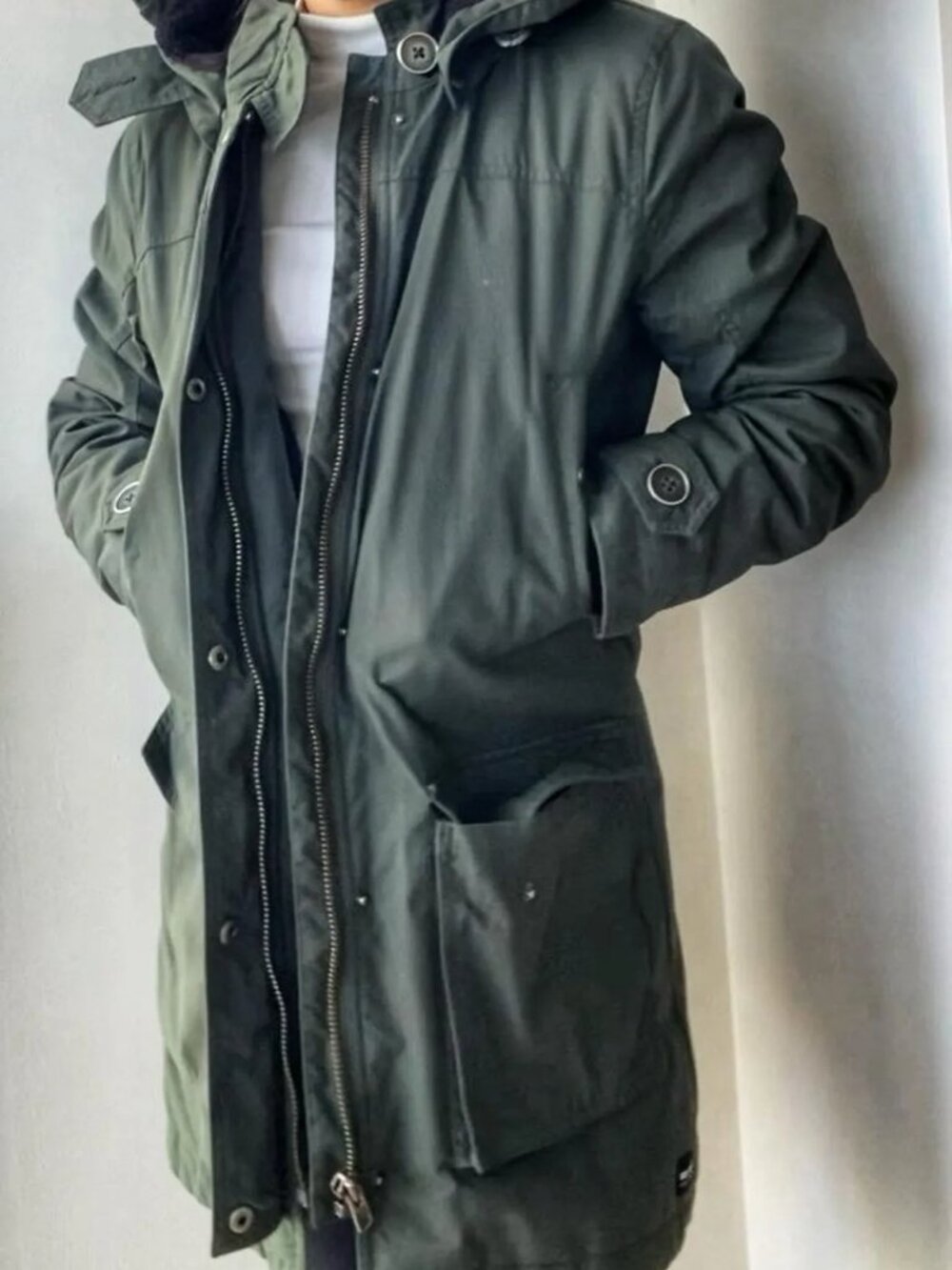 ZO-ON Iceland Women's Olive Green Lightweight Parka - Size 36